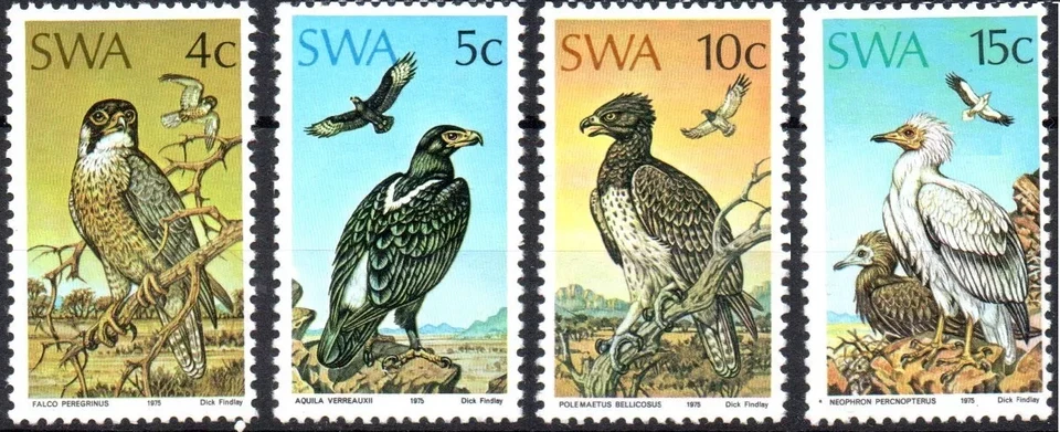 SOUTH WEST AFRICA SWA1975 BIRDS OF PREY/FALCON/EAGLE/VULTURE SC373-75 MNH - Image 1 of 1
