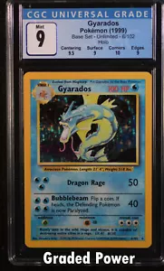 Base Set Unlimited Gyarados CGC 9 Holo (1161) 6/102 Pokemon - Picture 1 of 1