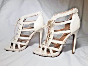 CHARLOTTE RUSSE High Stiletto Heels Hollow Cut Womens Dress Shoes White - Size 8 - Picture 1 of 23
