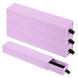 4 Pack 8.3 x 1.8 Inch Cardboard Jewelry Gift Box (Light Purple) - Picture 1 of 6