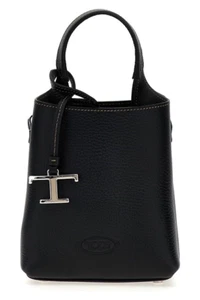 TOD'S Di Micro Black Leather Bucket Bag New - Picture 1 of 3