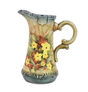 Vintage Floral Yellow Flowers Jug Vase Pitcher Ceramic Ornament - Picture 1 of 6