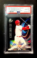 2018 BOWMAN PLATINUM JOSE ADONIS GARCIA AUTO RC #45 RANGERS   PSA 10 GEM MINT