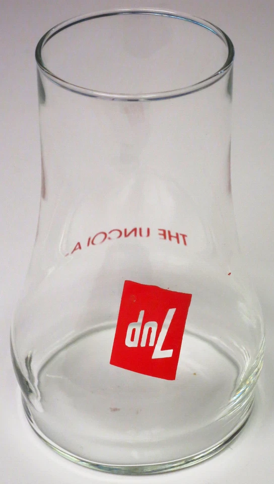 7 UP THE UNCOLA Upside Down Soda Fountain Style Drinking Glass 12 oz. VINTAGE - Image 1 of 4