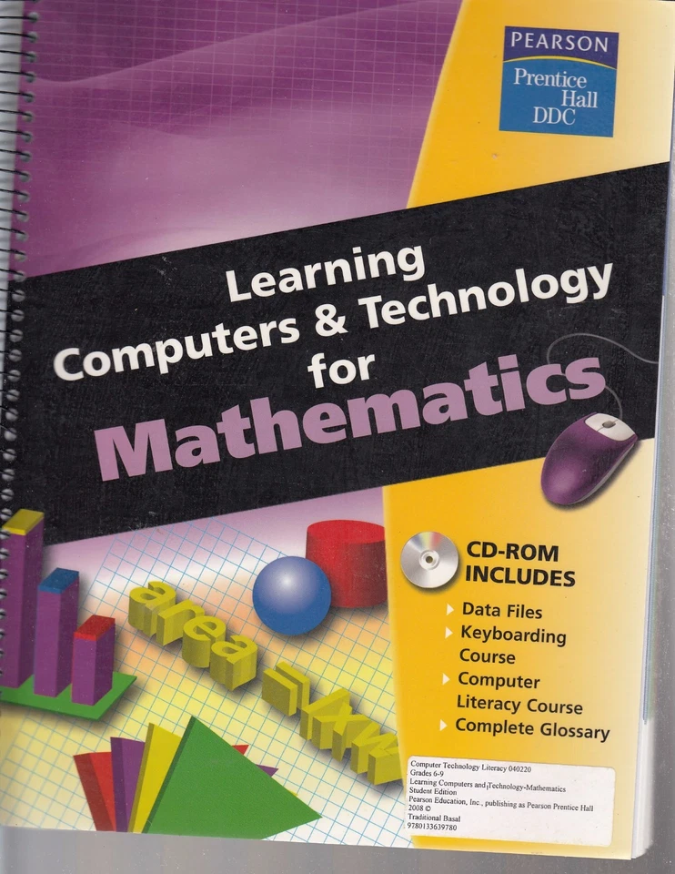 Learning Computers & Technology for Mathematics  Pearson Hall CD Grades 6-9 - Image 1 of 1