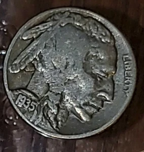 ERROR 1935-S Buffalo Nickel, Doubled Die Reverse, DDR TAKE A LOOK AT PICTURES - Picture 1 of 12