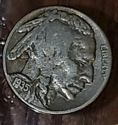 ERROR 1935-S Buffalo Nickel, Doubled Die Reverse, DDR TAKE A LOOK AT PICTURES - Image 1 of 4