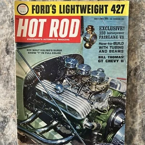VTG Hot Rod Automotive Magazine July 1963 Roadster T Fairline V8 350 GT Drag - Picture 1 of 1