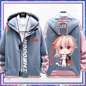 New Genshin Impact Kaedehara Kazuha  Cosplay Hoodie Unisex Zip Coats Jacket - Picture 1 of 4