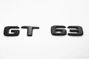 GT63 GT 63 Gloss Black Car Letter Number Rear Boot Badge Emblem - Picture 1 of 1
