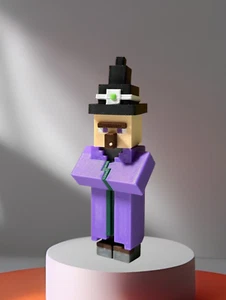 Articulated Minecraft Witch, Flexi Toy, 3D Printed - Picture 1 of 50