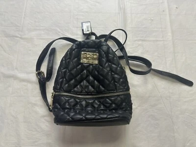 Bebe винтажный Y2K искусственной кожи мини черный рюкзак сумочка панк - Изображение 1 из 4