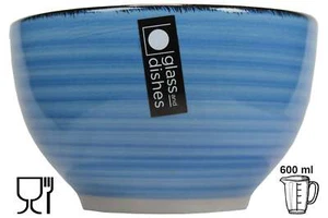 Müslischale 600 ml Ø 14 cm blau gestreift Schüssel - Bild 1 von 7