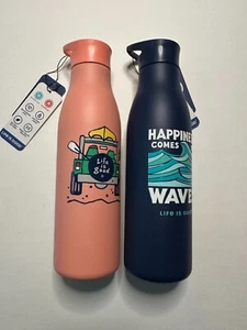 BOTELLA DE AGUA CÓNICA LIFE IS GOOD / 25 oz - 2 opciones [MELOCOTÓN, AZUL MARINO] - ¡NUEVA CON ETIQUETA! - Imagen 1 de 12