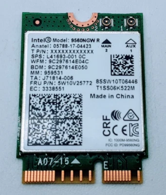 OEM Lenovo Dual Band 802.11ac WiFi BT5.0 9560NGW R 5W10V25772 - Image 1 of 2