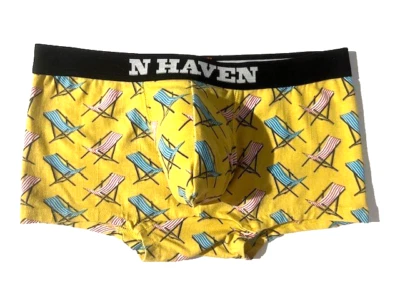 Nuevo N HAVEN Para Hombres Silla de Playa Estampado Algodón Bolsa Boxer Baúl Calzoncillo Ropa Interior talla M Foto 1 de 4