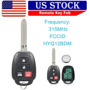 For 2014 2015 2016 2017 Toyota Camry Corolla Keyless Remote Key Fob - H Chip - Foto 1 di 9