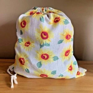 SUNFLOWER DRAWSTRING BAG, SPORTS BAG, SCHOOL BAG, PE BAG, GYM BAG - Picture 1 of 2