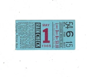 1965 5/1 Baseball Ticket Minnesota Twins Chicago White Sox Don Buford HR - Bild 1 von 1