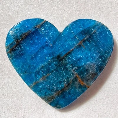 Piedra preciosa cabujón corazón apatita azul natural 57 quilates para joyería 31,7 X 38 mm 29 Foto 1 de 3