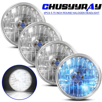 Front Halogen Headlight Bulb for Plymouth GTX 1967-1971 High Low Beam x4 - Image 1 of 4