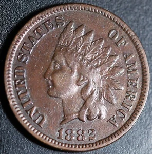 1882 INDIAN HEAD CENT - With LIBERTY - Imagen 1 de 2