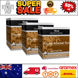 4x Dilmah Exceptional Italian Almond Ceylon Tea Luxury Leaf Bags 40g NEW AU - Picture 1 of 8