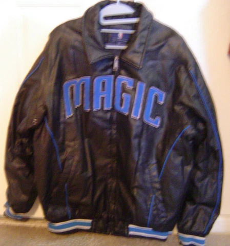 Orlando Magic GIII Carl Banks Mens Leather Jacket NBA Sports Vintage Large Cover