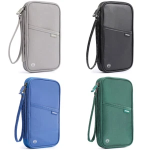 RFID Travel Passport Wallet Family Passport Holder Waterproof Document Organizer - Picture 1 of 40