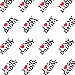 WRAPPING PAPER I LOVE MY DADDY DAD GIFT FROM KIDS FATHERS DAY PRESENT BIRTHDAY - Picture 1 of 2