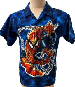 Vintage Changes Marvel Spider-Man Shirt Large Camp Casual - Picture 1 of 11