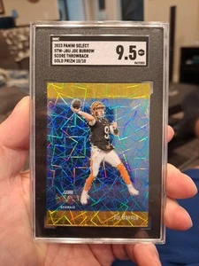 2023 SELECT THROWBACK GOLD PRIZM JOE BURROW 10/10........SGC 9.5 MINT+ - Picture 1 of 2
