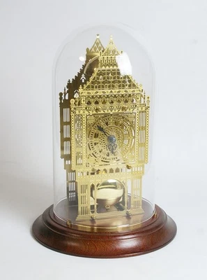#10972b - Franklin Mint Uhr - Big Ben - Hermle Skelettuhr mit Glasdom - Bild 1 von 4