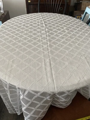 Lenox Laurel Leaf  Ivory Oblong Tablecloth 72 X 80 - Image 1 of 4