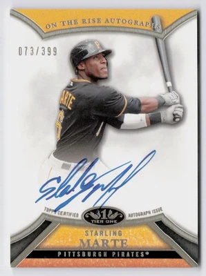 2013 Topps Tier One On the Rise Autograph Starling Marte #ORA-SM /399 (AU) - Image 1 of 2