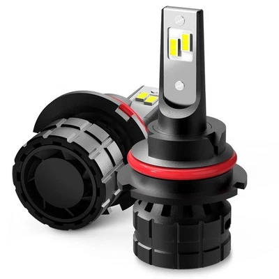 Pair 9007 HB5 LED Headlight Bulbs High Low Beam Car Light HID Xenon White 6000K - Image 1 of 4