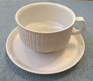 “Arcta White” By Thomas Flat Cup And Saucer Set 2 3/8” X 3 1/2” Mint! - Picture 1 of 7