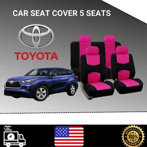 For All Toyota RAV4 Car Seat Cover 9Pcs Full Set Soft Touch Pink - Bild 1 von 9