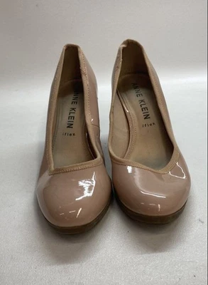 Anne Klein Castalia Nude Patent Block Heel Pumps Womens Size 7M - Image 1 of 4