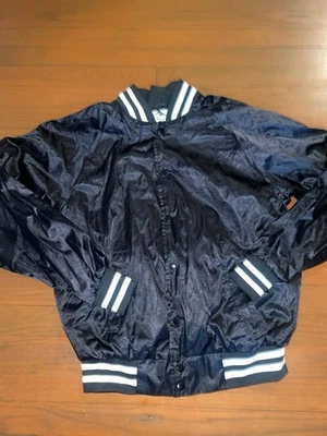 Augusta Sportswear Black Bomber Jacket Skull "Gloom" Patch Skull Small Nylon - Image 1 of 4