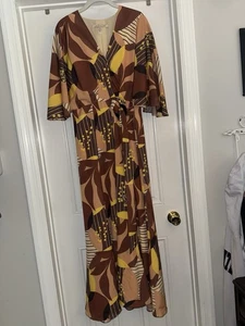 Hutch Anthropologie Fabulous Maxi Wrap Dress Medium Floral - Picture 1 of 12