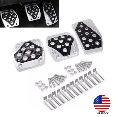 3Pcs Non-slip Car Pedal Pads Auto Sports Clutch Brake Pad Cover Foot Pedals Pad - Image 1 of 4