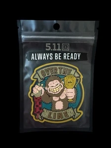 5.11 TÁCTICO BRAZO SASQUATCH LUCHADOR LOGOTIPO PARCHE GANCHO/BUCLE RESPALDO SOBRE LA LÍNEA - Imagen 1 de 2