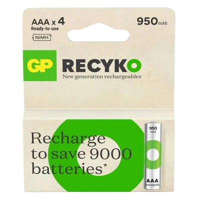GP R03 AAA ReCyko 950mAh rechargeable batteries 4 pcs. (beige pack) - Image 1 of 2