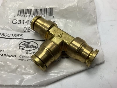 Camiseta Gates G31450-0606 união freio a ar, 3/8" - 6AB-6AB-6AB - Imagem 1 de 3