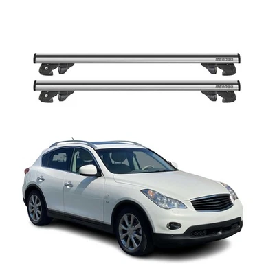 Para 2014-2017 Infiniti Qx50 racks de teto de alumínio barras transversais prata 2 peças - Imagem 1 de 4