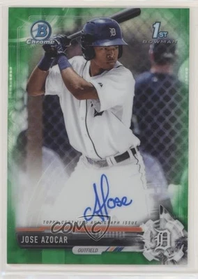 2017 Bowman Chrome Prospect Auto Green Refractor /99 Jose Azocar #CPA-JAZ Auto - Image 1 of 2