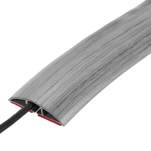Floor Cord Cover 10ft, Cord Hider for Floor Cable Management Grey Wood - Afbeelding 1 van 5