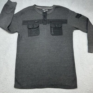 Ecko Unltd Thermal Henley Shirt Men's 2XL Spell Out Streetwear Y2K Hip-Hop - Picture 1 of 10