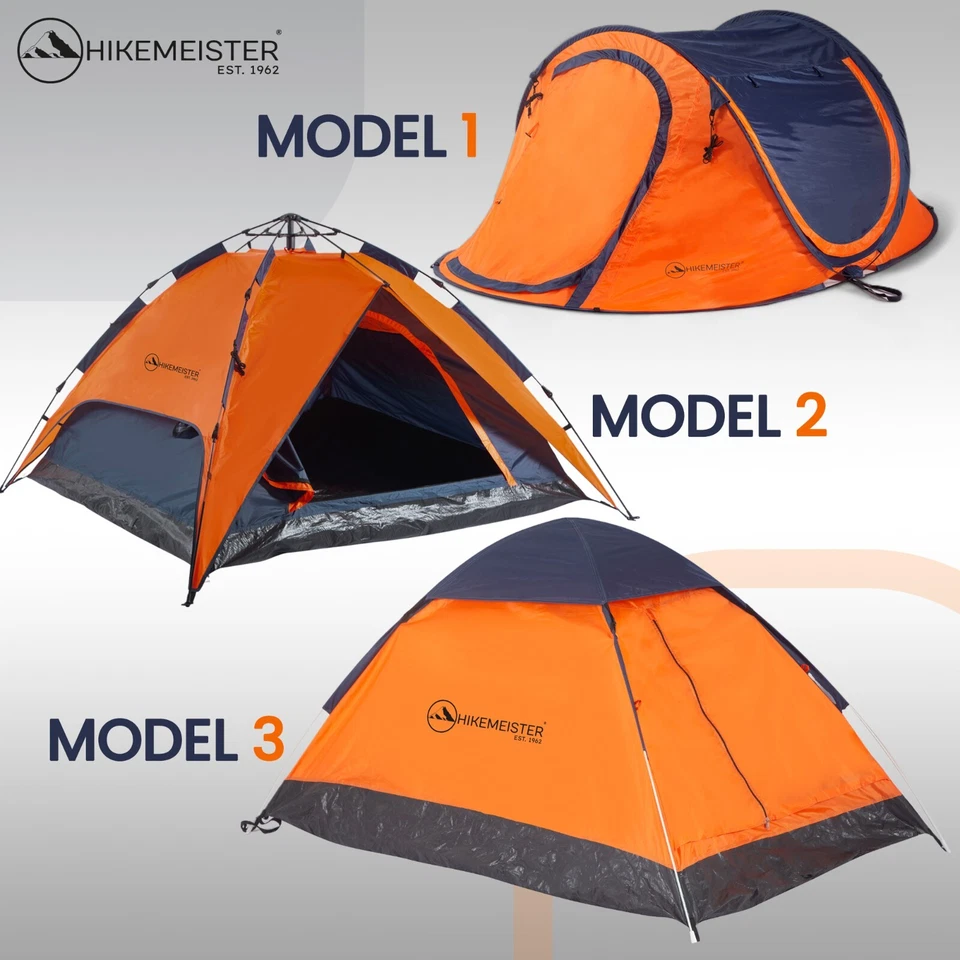 HikeMeister ® Camping Zelt Kuppelzelt 2 Personen Pop up Zelt Wurfzelt Outdoor - Bild 1 von 1